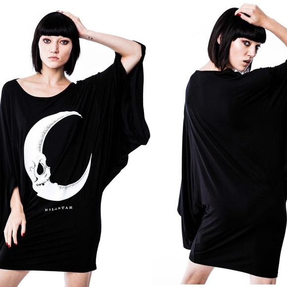 Killstar Dresses & Skirts - 🚫SOLD🚫Dark Side Kimono DressKILLSTAR black moon